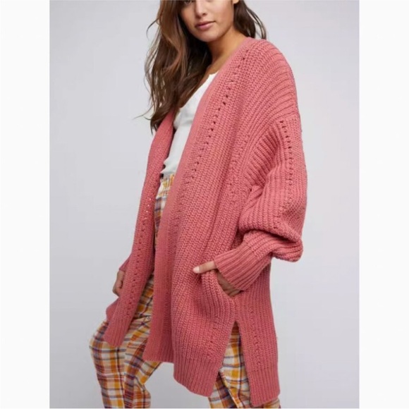 Free People Pink Knit Cardigan - Picture 3 of 10